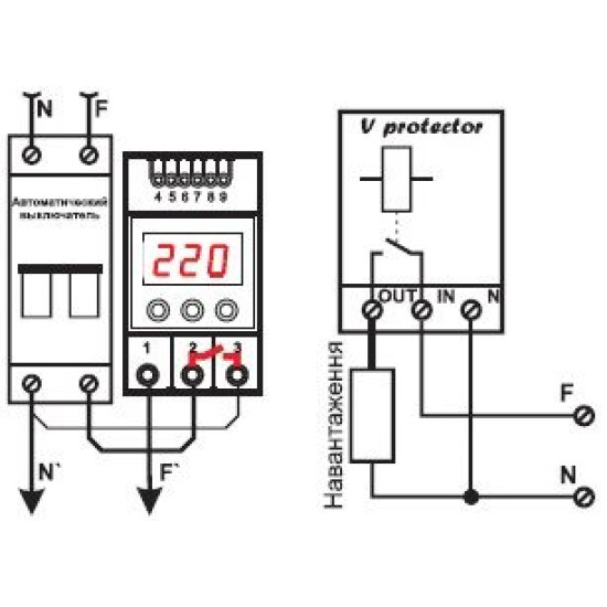 Реле напруги V-protector Vp-40A DigiTOP