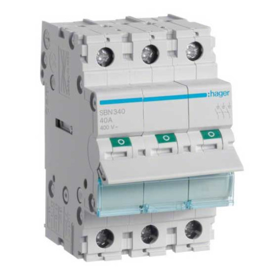 Вимикач навантаження Hager SBN340 3P 40А/400В 3м