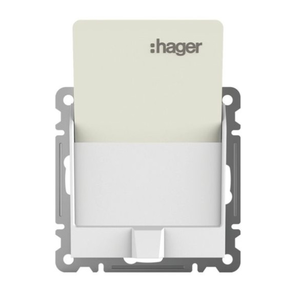 Вимикач картковий Hager Lumina WL0510 (білий)