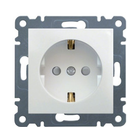 Розетка із захистом контактів, WL1060 Lumina-2, біла, Hager