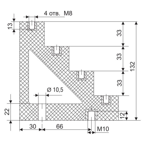 Ступінчастий опорний ізолятор CNC СТ-40 4х40 600А (Б00042169)