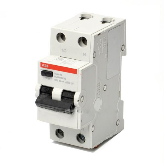 Диференціальний автоматичний вимикач ABB BASIC M 1Р+N 25А 4.5кА