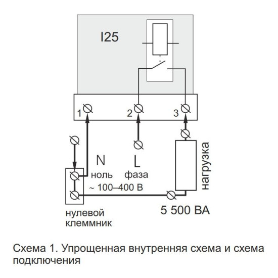 Реле контролю струму ZUBR I25