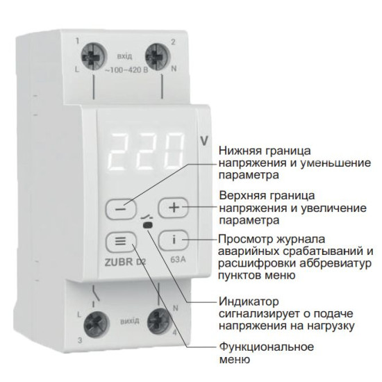 Реле напруги ZUBR D2-50